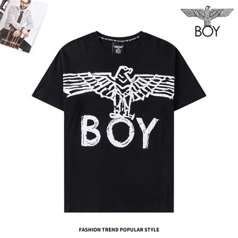 

fashion t shirt british brand couple's short sleeve eagle print loose men's and women's casual sports, White;black