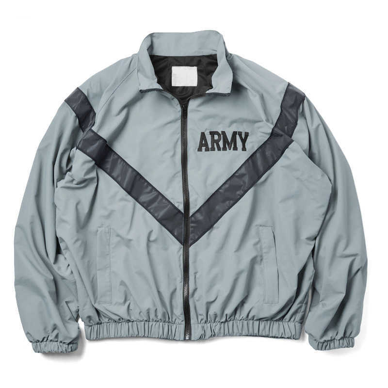 

Over sized US Army Improved Physical Fitness Uniform Reflective PT Jacket Windproof Water Resistant Outwear IPFU Training Jacket p0804, Gray