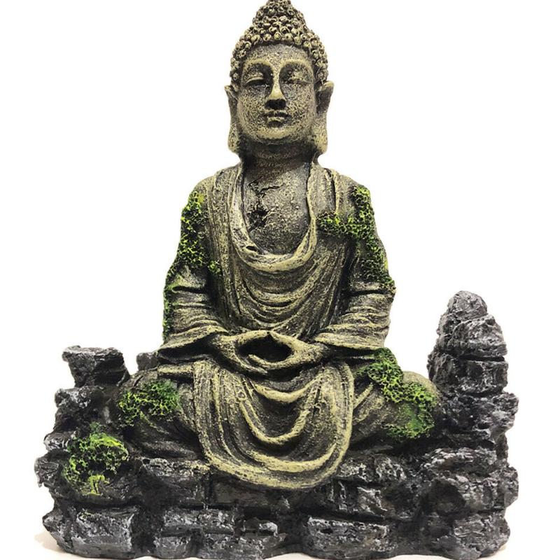 

Decorations 2 Style Fish Tank Aquarium Decor Ancient Buddha Lighthouse Statue For Ornament Accessories