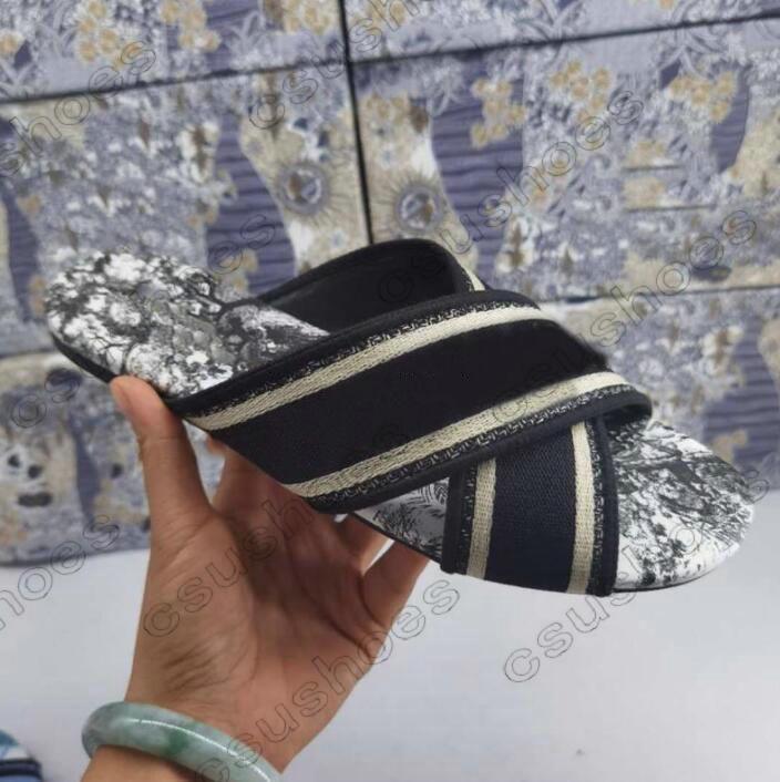 

Italy Brand Slipper Embroidered Mutabilis Dway Criss Cross Designer Flip Flop Women Slppers Outdoot ZDm DI OR GU CCI YEE ZY, Black