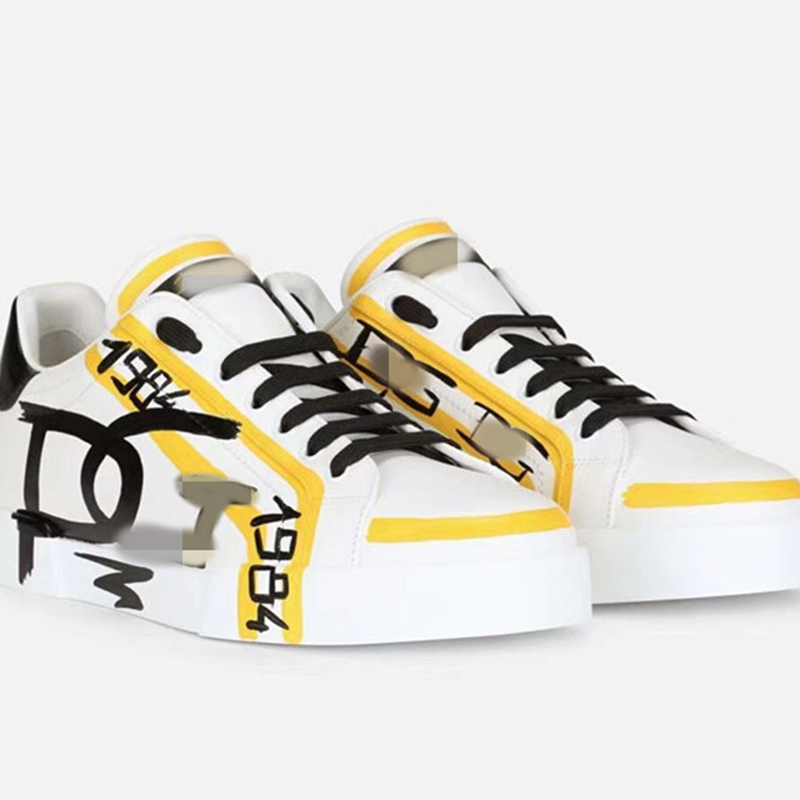 

DGL DOLCGABBANAL 2021 Top Quality Designer Mens Casual Shoes Fashion Genuine Leather Sneakers Luxury Trainers EM64230-021, Red;white