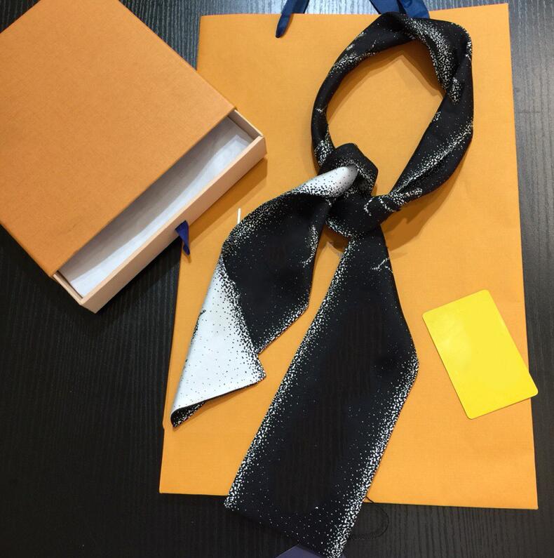 

2022 Designer Scarf for Women Square silk Scarves Neck Cravat Headband Super Soft Top Ribbons Hair Bands 120*8cm 10 Styles High Quality
