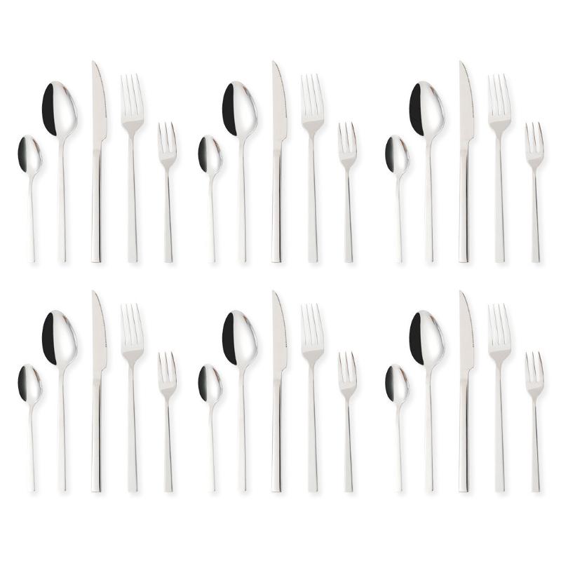 

Dinnerware Sets 30 Pcs Gold Set Stainless Steel Cutlery For 6 Tableware Forks Spoons Knives Dishwasher Safe Kitchen