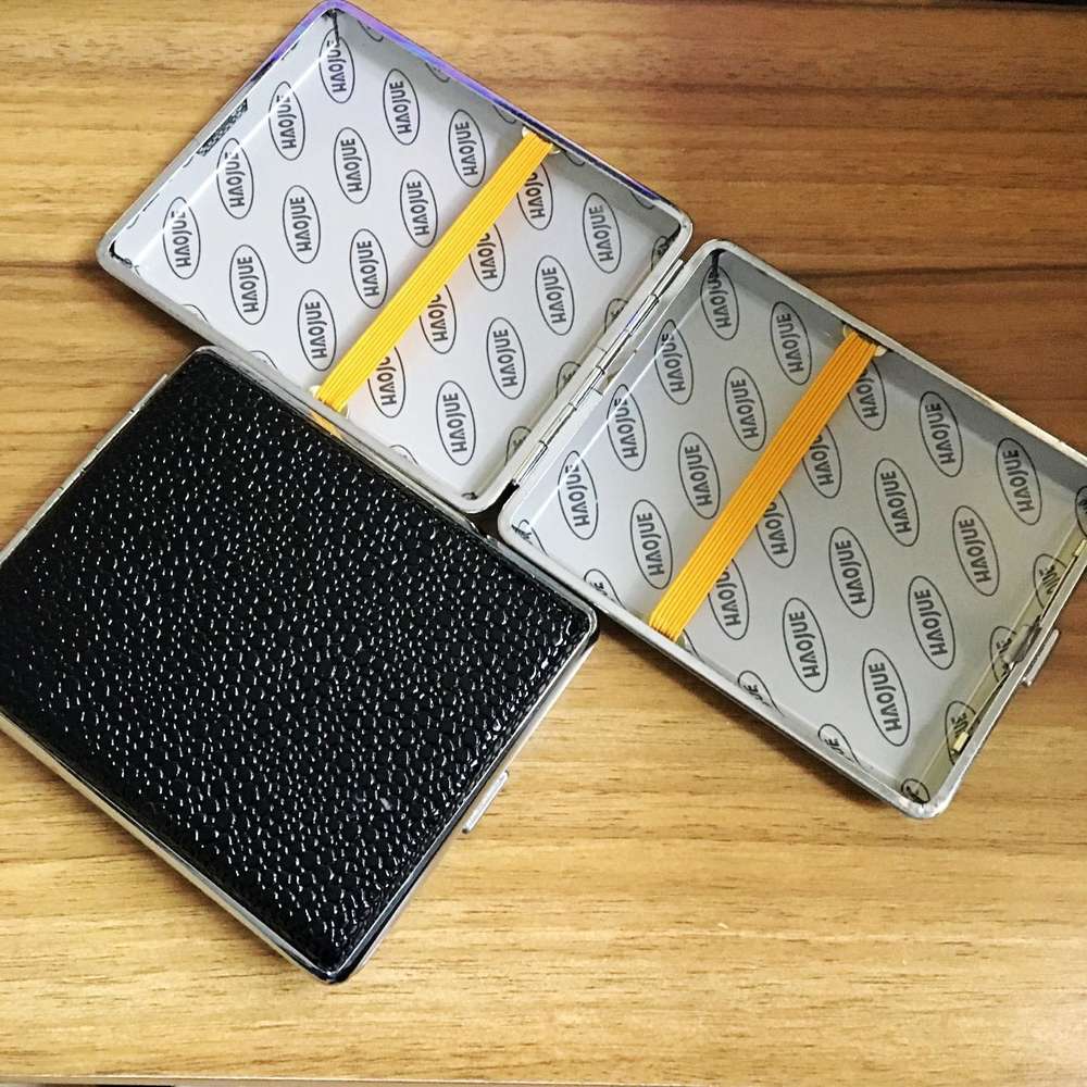 

Cigarette case 20 pack extended Leather Cigarette Case creative individual leather cigarette case (leather mixed)