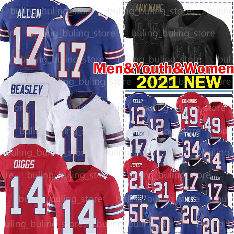 

17 Josh Allen Jerseys 14 Stefon Diggs Buffalo 11 Cole Beasley Bill 50 Gregory Rousseau 27 Tre'Davious White Mitchell Trubisky Zack Moss Micah Hyde Devin Singletary, Youth jersey(b e)