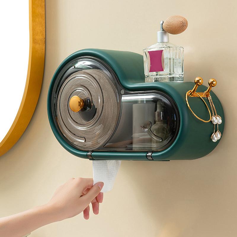 

Toilet Paper Holders Creative Snail Tissue Storage Box Wall Mounted Multifunctional Facial Towel Organizer For Kitchen Bathroom