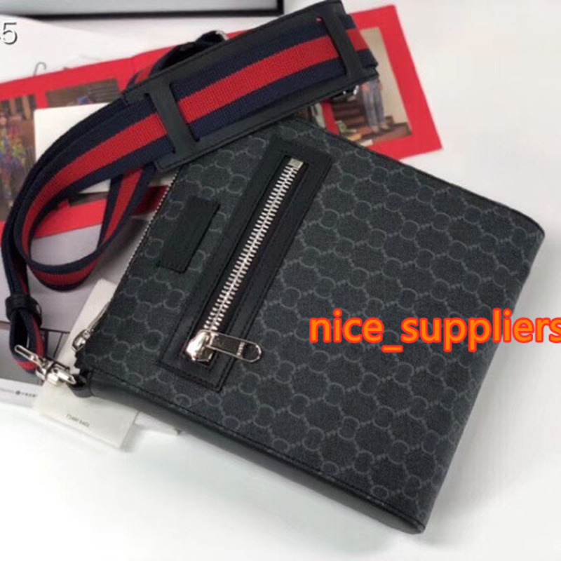 

The Men zipper square bag crossbody classic fashion beautiful Printed real leather stripe Clutch purses bags for men Business high quality, Best quality