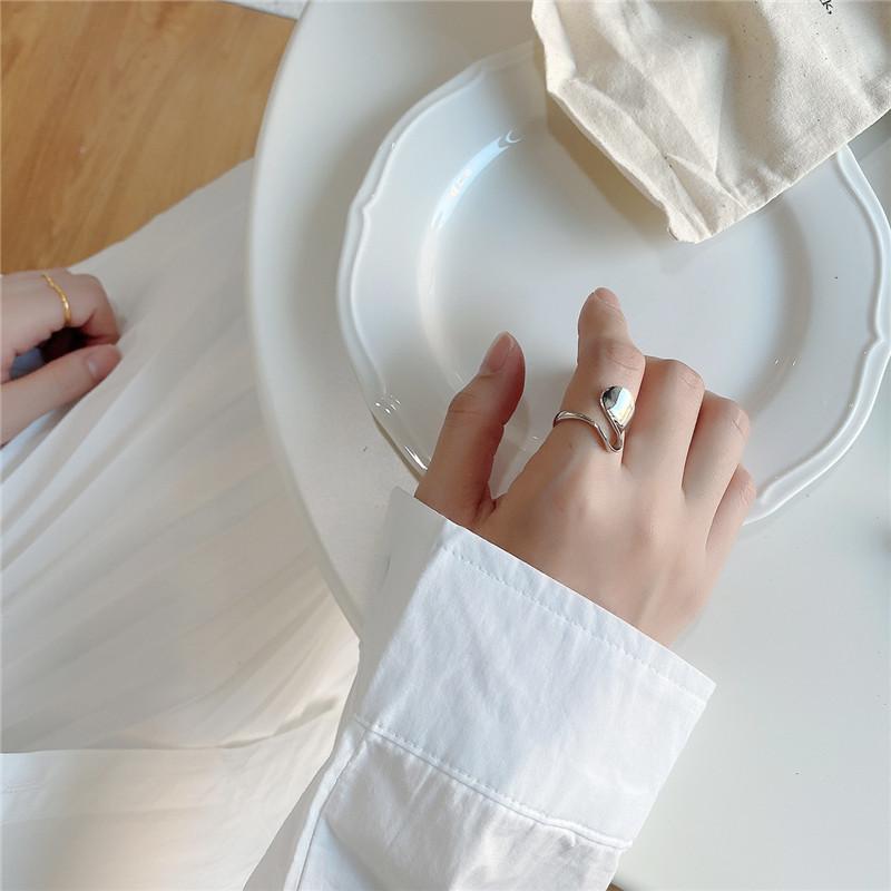 

Cluster Rings RUIYI Korean Style Real 925 Sterling Silver Women Irregular Twist Design Niche Girls Cool Lovers Exquisite Jewelry