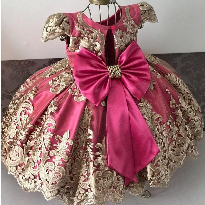 

Girl's Dresses Girls Dress Year Elegant Princess Kids For Girl Costume Children Wedding Party 4-10Yrs Vestido Infantil, Red;yellow