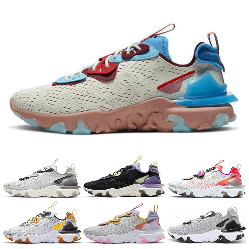 

sale vision 87 men women running shoes desert oasis triple black photon dust gravity purple breathable sports sneakers size 3645, Vision white particle grey