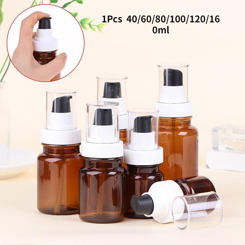 

Storage Bottles & Jars 40/60/80/100/120/160ml Mini Portable Refillable Empty Glass Amber Color Essence Oil Travel