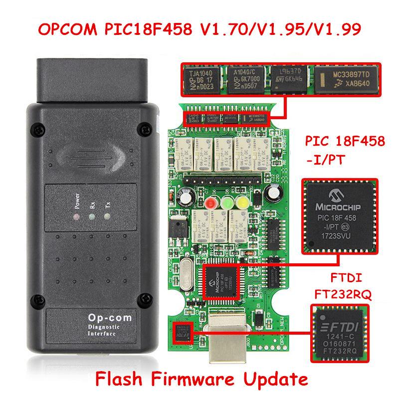 

Code Readers & Scan Tools 2021 OPCOM For OP COM 1.99 Flash Firmware Update Car Diagnostic OP-COM 1.95 PIC18F458 CAN BUS OBD OBD2 Auto