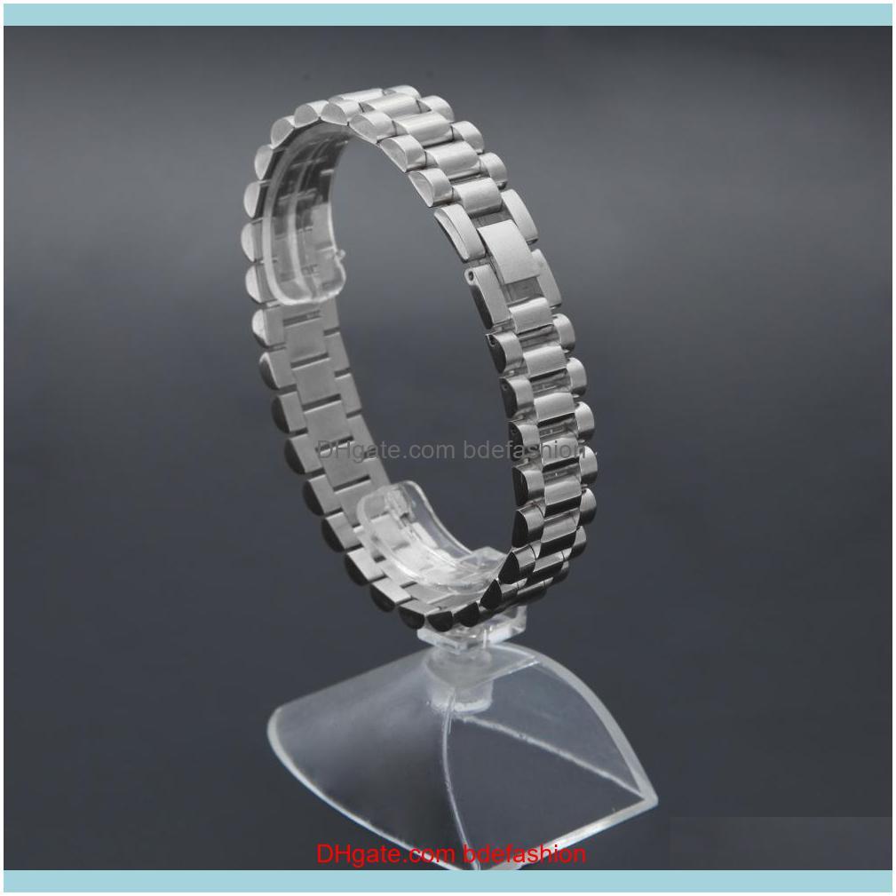 

Link, Chain Bracelets Jewelrywatch Strap Link Bracelet 22.5Cm*1.5Cm Stainless Steel Crown President Style Adjustable Mens Hip Hop Bangle Coo