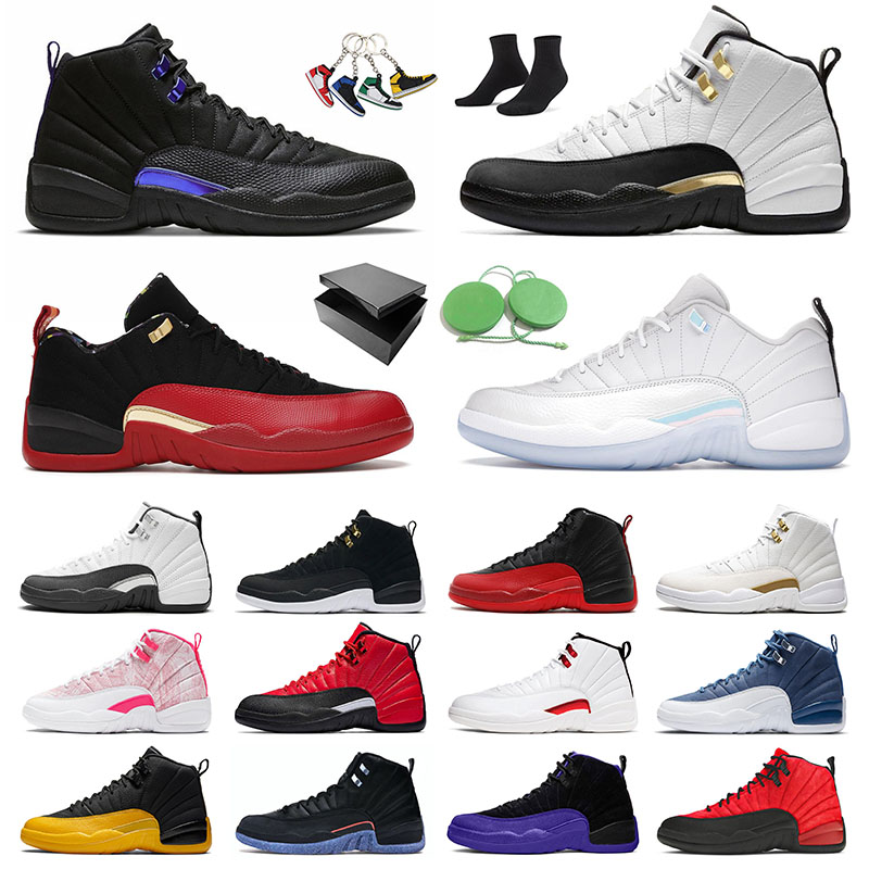 

With Box Jumpman 12 12s XII Mens Womens Basketball Shoes Sports Sneakers Low Easter Royalty High Flu Game Twist Utility OVO Ice Cream Trainers, # twist 40-47