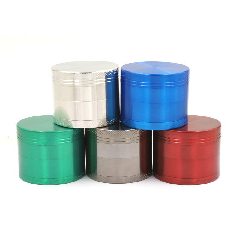 

50mm 4 Layer Zinc Alloy Metal Tobacco Grinder Herb Smoking Grinders 6 Colors Hand Muller Crusher