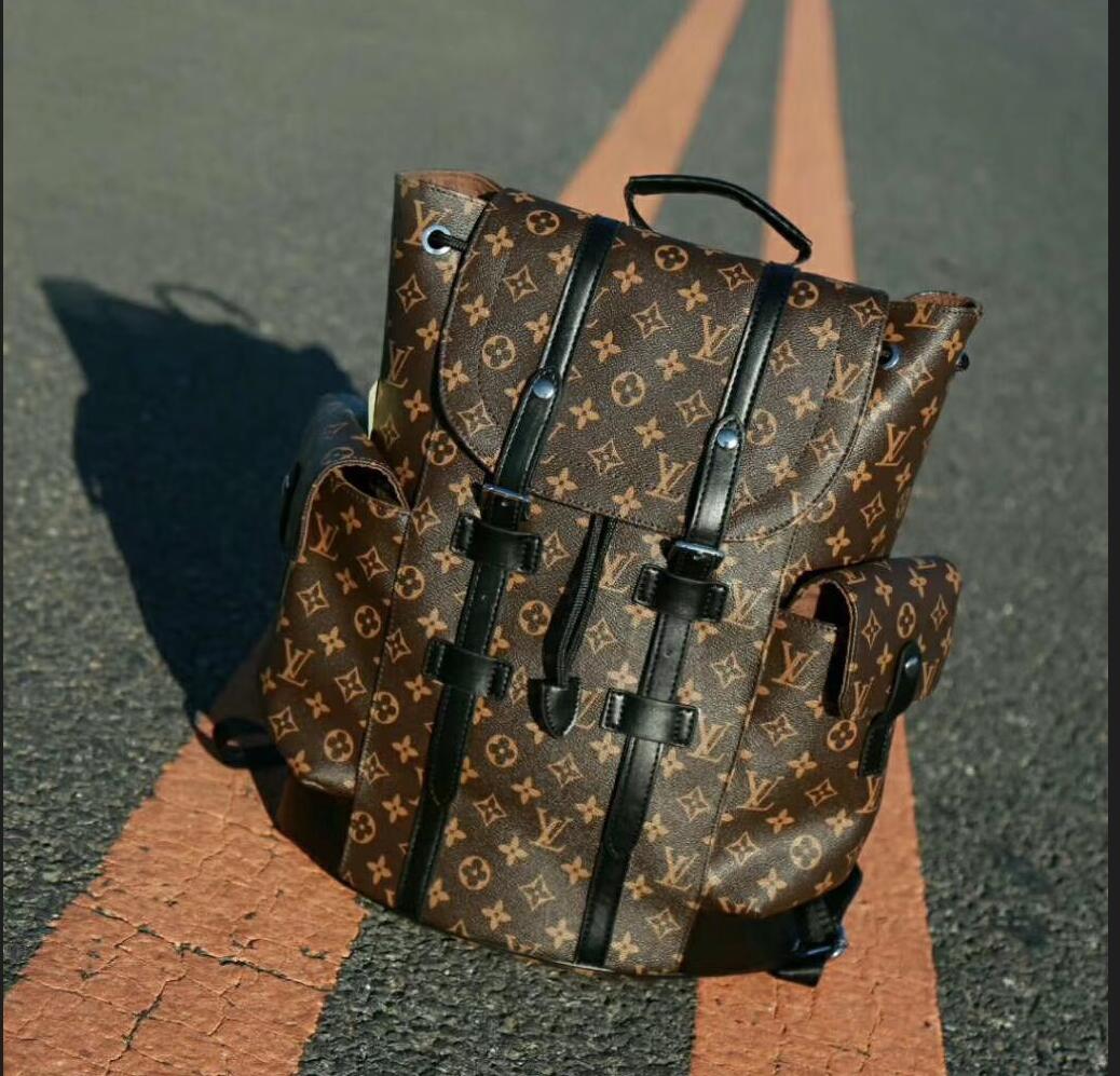 

1-2 LV LOUIS 1 VITTON Backpack Men Leather Shoulder Bags Backpack School Bags Women Travel Messenger Bags Purse Totes