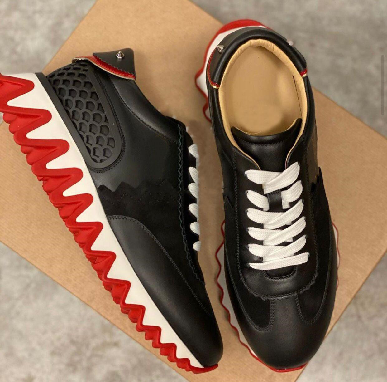 

2021s Top Luxury Red Bottom Sneakers Shoes Shark Flats For Men,Women Outdoor Sports Casual Walking Luxurious Brand Discount Trainers EU36-47 With Box