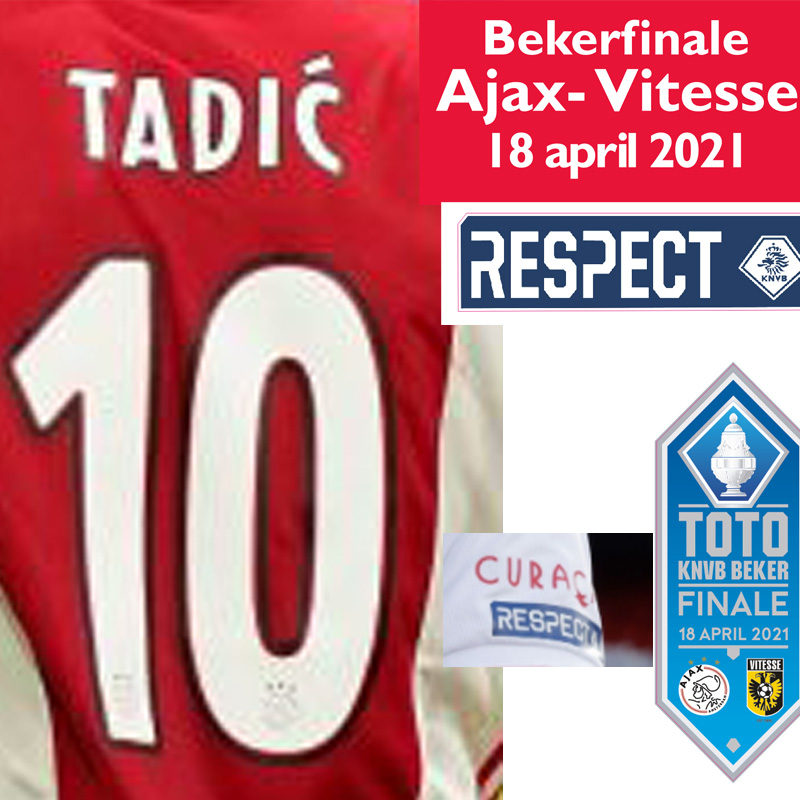 

Home Textile 2021 Bekerfinale Maillot TRAORE KLAASSEN TADIC NERES With Final Match Details Soccer Patch Badge, Player version bekerfinale
