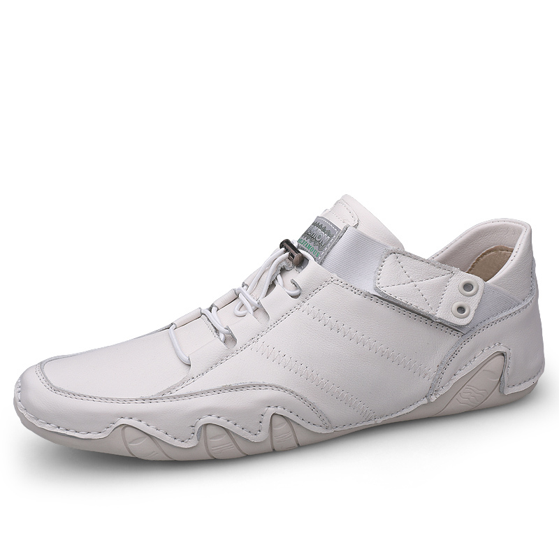 

dress shoes men leather casual loafers flats soft light fashion 's driving footwear sneakers for * h2ua, Black