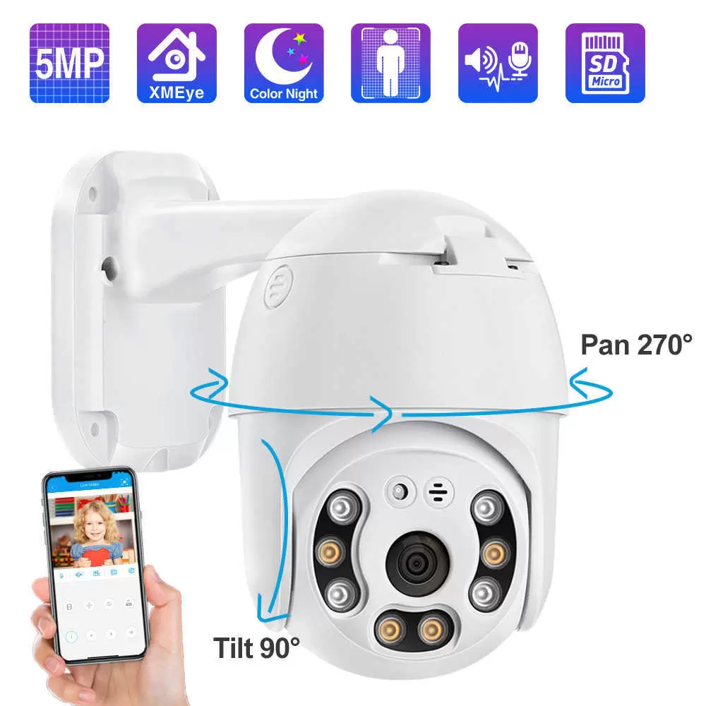 

Techage 1080P 5MP POE PTZ IP Camera Human Detection Color Night Vision Two-way Audio Security CCTV Camera Video Surveillance P2P