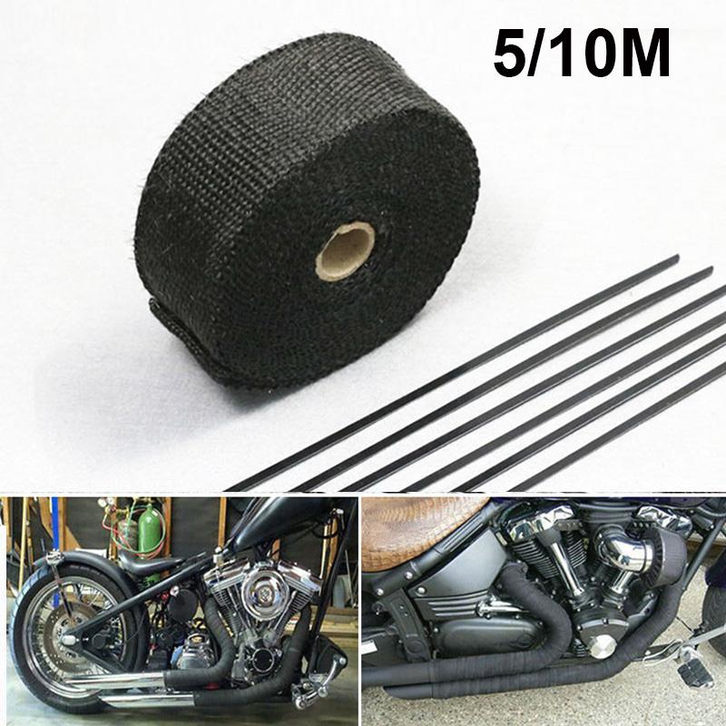 2" X 16.4 Roll Motorcycle Exhaust Pipe Insulating Manifold Heat Temp Wrap UK