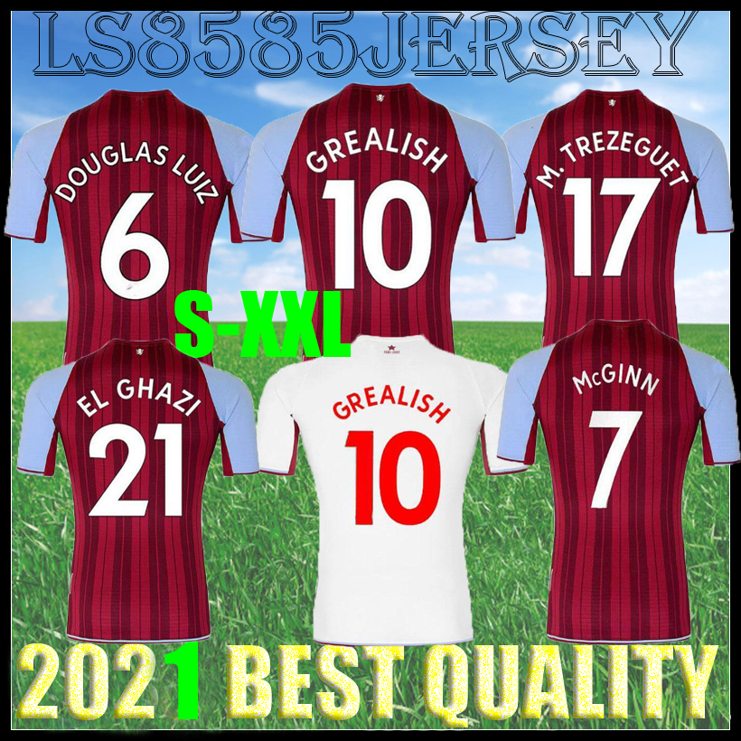 

21 22 Aston home soccer jerseys VILLA GREALISH BUENDÃA TRAORE BARKLEY 2021 2022 WATKINS WESLEY EL GHAZI M.TREZEGUET McGINN football shirt se, Black