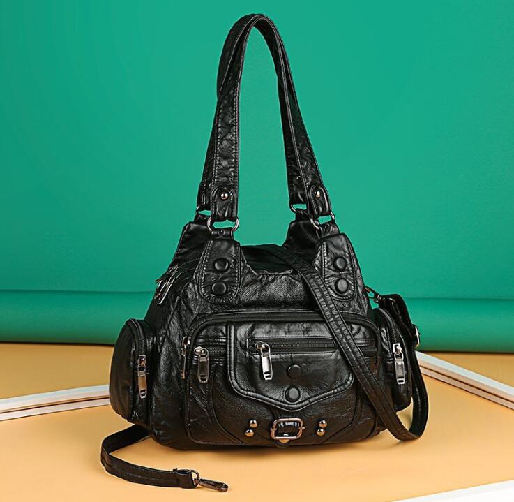 

Fashion Genuine Leather soft women's Shoulder Bags Totes handbag Cross Body Cosmetic Bag cell phone pocket Wallets Coin Purses High quality NO818-4, Green