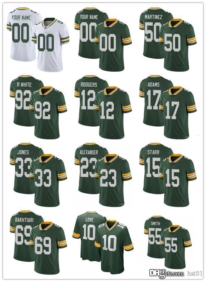 

custom Men women Green Bay Packers 12 Aaron Rodgers 23 Jaire Alexander 10 Love 17 Davante Adams 33 Jones Football Jerseys, Black;red