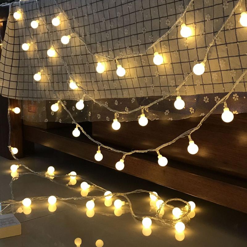 

Strings 20/40 LED Ball String Lights Battery Operated Colorful Garland Fairy For Home Wedding Christmas Party Outdoor Decors