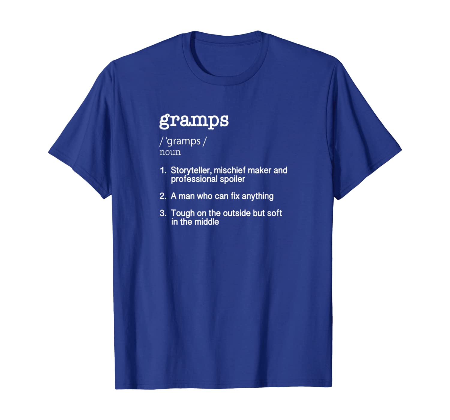 

Gramps Definition T Shirt - Funny Father's Day Gift Tee, White;black