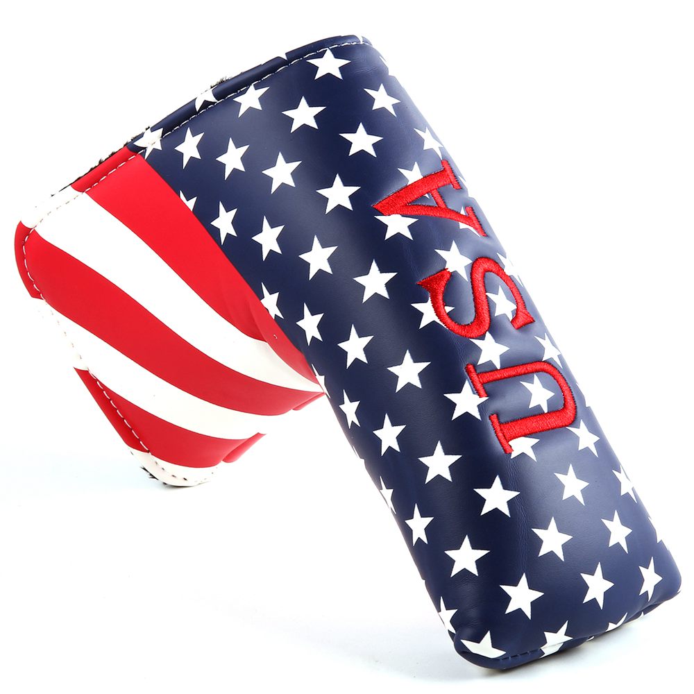 USA Print Golf Club Headcover for Blade Putter HOOK & LOOP Closure-image-707159316