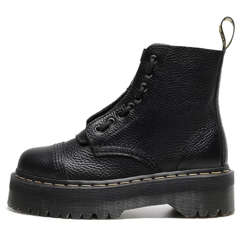 Bottes Courtes Vente Femme Lychee Fermeture à glissière En Cuir Mink Loisirs Mode épais Mode Polyatile Classic Black Muffin Chaussures