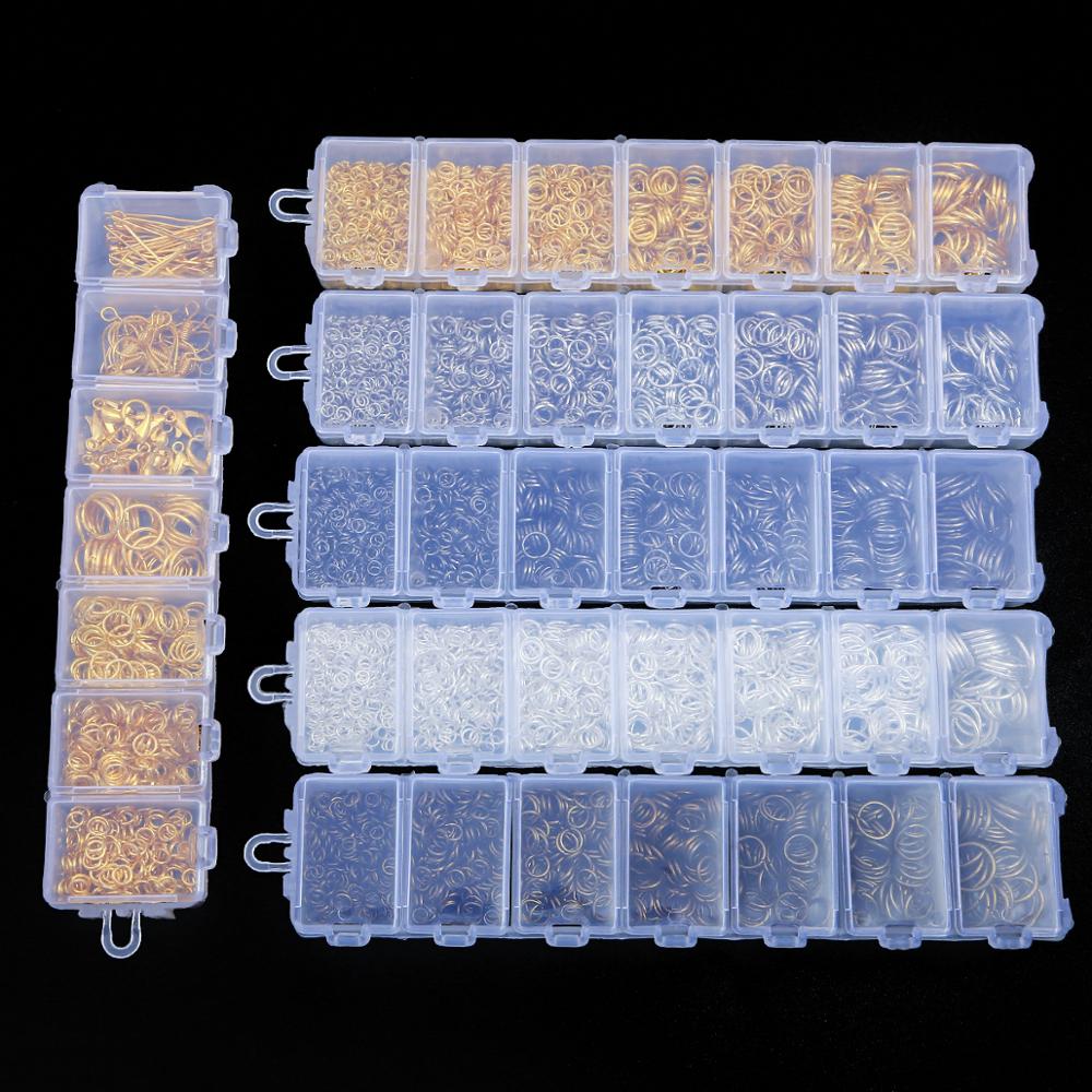 

1000 Pcs /Set Alloy Open Jump Rings Mixed 3mm 4mm 5mm 6mm 7mm 8mm 10mm Split Rings For DIY Jewelry Making Findings