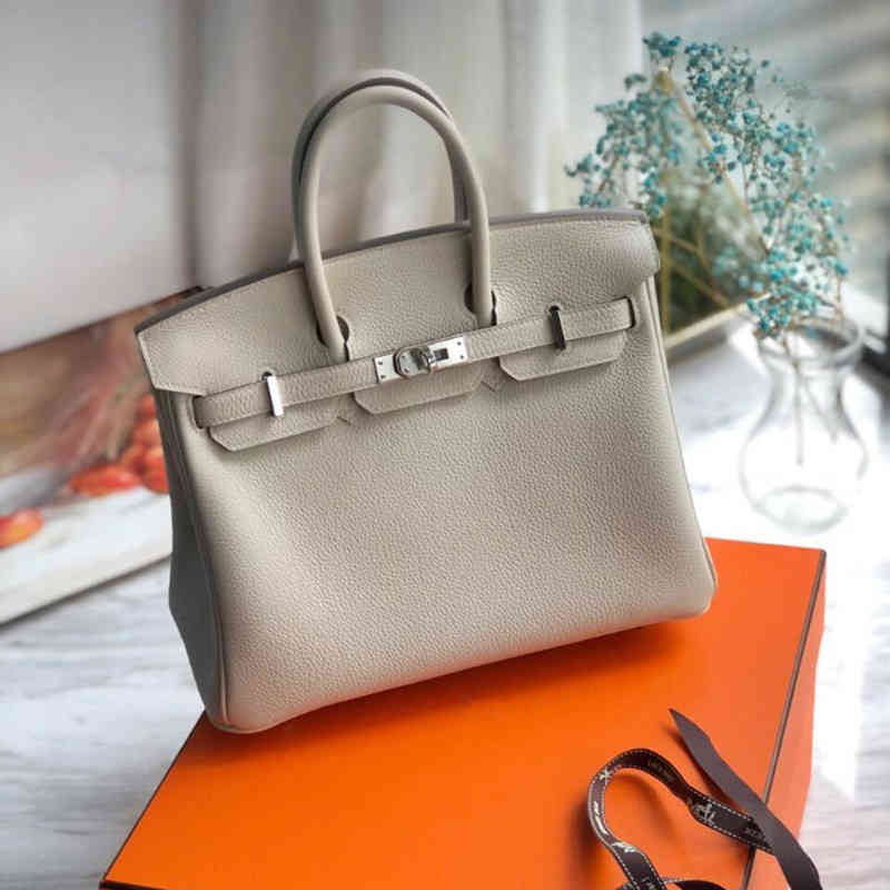 

Wholesale Birkins Bag 2020 new litchi grain head layer leather fashion women's single shoulder hand bag, Black large size