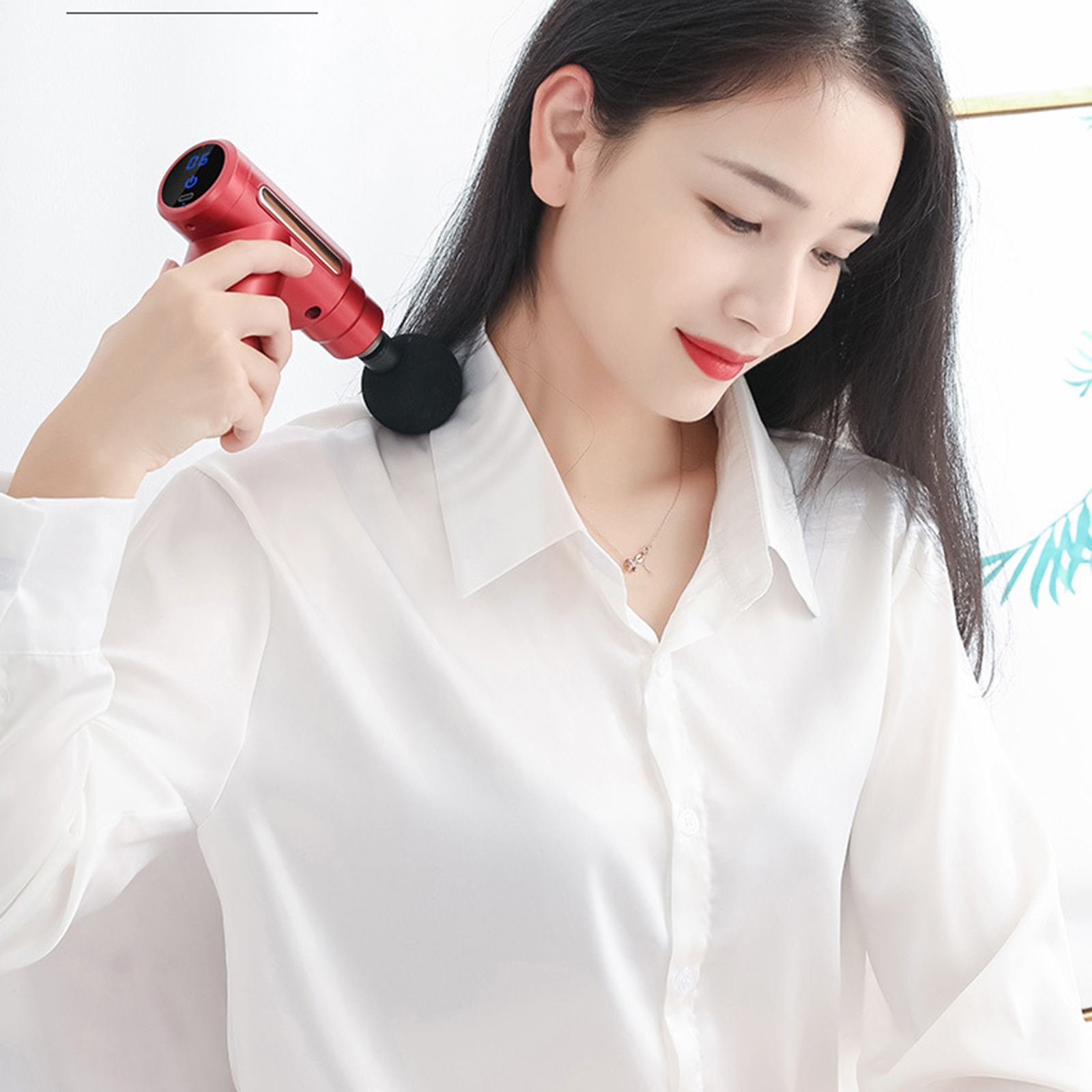 

Electric Muscle Relaxation Vibration Massage Gun Home Fitness Equipment 6 Adjustable Vibrating Speed with Four Massage HeadsScouts