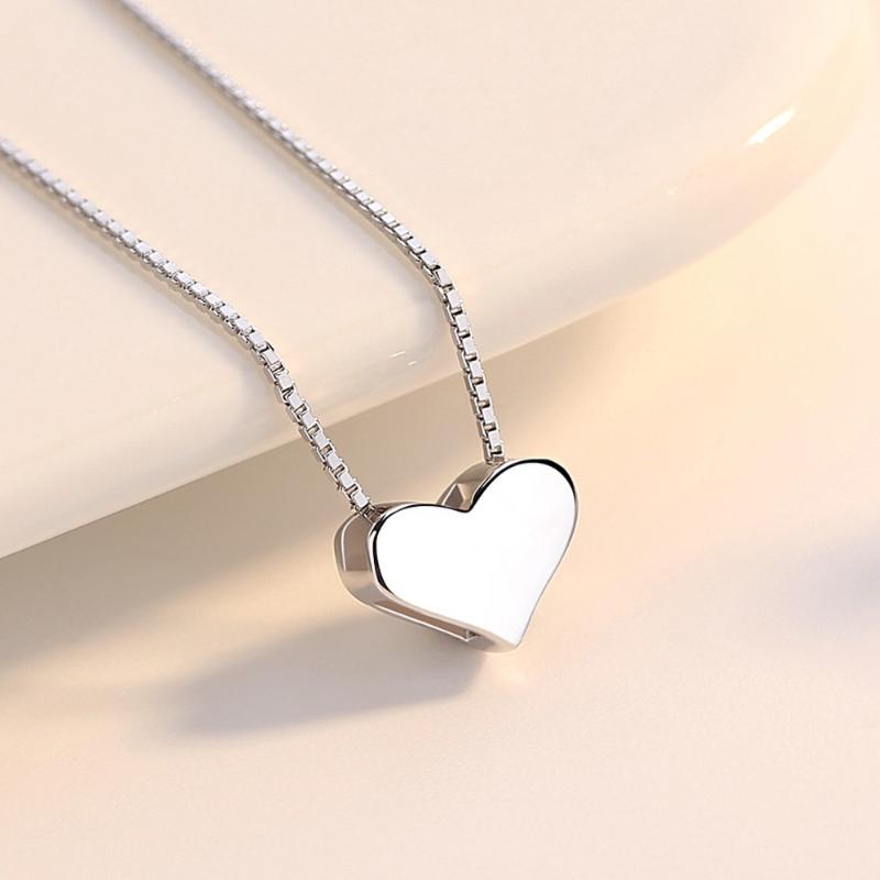 Pendant Necklaces 1 Jewelry LOVE Heart For Women Wedding Gift Friendship Collane Collar-image-706617090