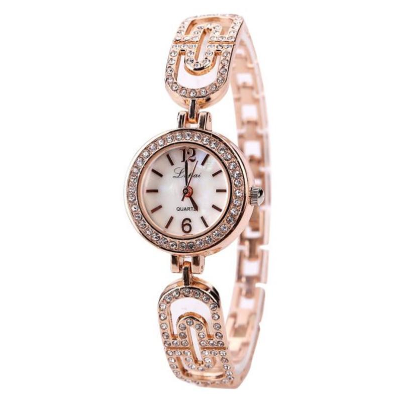 

Wristwatches Lvpai Top Brand Women Bracelet Watches Luxury Ladies Rhinestone Gold Alloy Dress Relogio Feminino, 6298