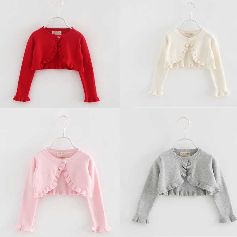 

Jackets Baby Girl Cadigan Long Sleeve Little Cotton Knitted Sweater Jacket Toddler Shrug Coat Infant Cropped Knit Bolero Clothes, Blue;gray