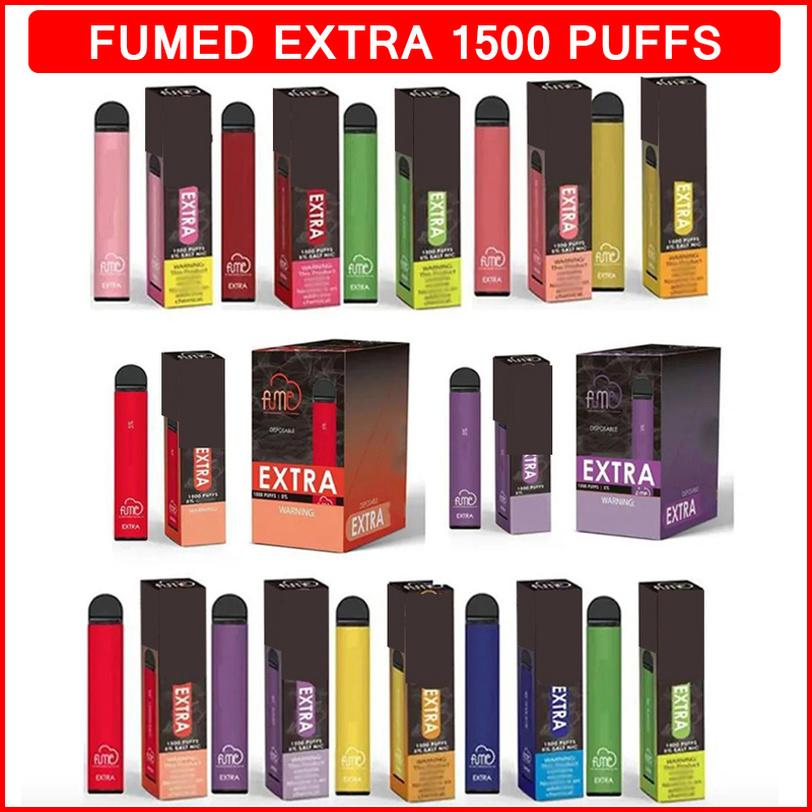 

Disposable Electronic Cigarette 1500 Puffs Fumed Extra Vape Pen Device 850mAh Battery 6ml Prefilled Pods Cartridges e Cigs Vaporizers Ecigarette