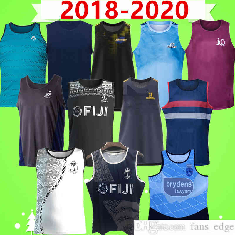 

2020 RUGBY LEAGUE JERSEY RUGBY Ireland Australia France Fiji Highlanders Hurricane Lanholton Blues Maru All black men's vest Rugby, Black;gray