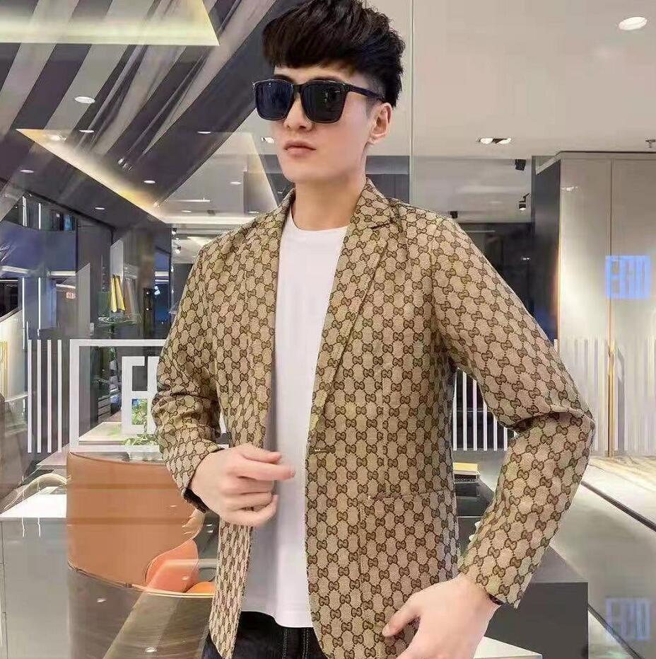 

Men Blazer Slim Fit Plaid Casual Single-breasted Suit Jacket Blazers Mens Formal Jackets Long Sleeve Fall Coat, Blue