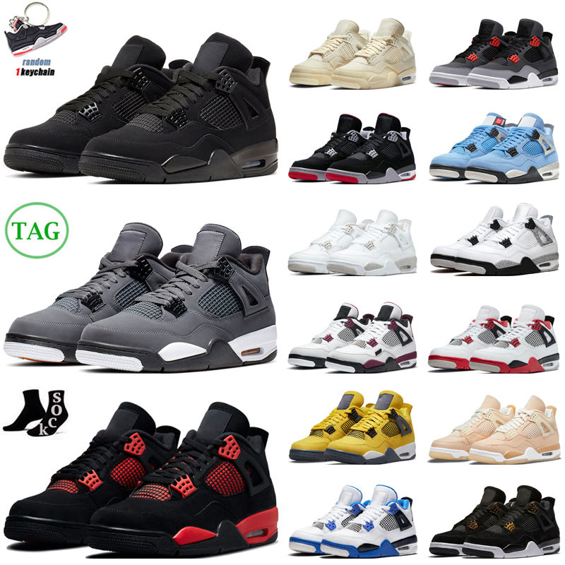 

4s Basketball Shoes Men Women 4 Red Thunder Infrared Black Cat Bred University Blue Sail Cool Grey Shimmer Mushroom Mens Trainers Sport Sneakers, Wild things