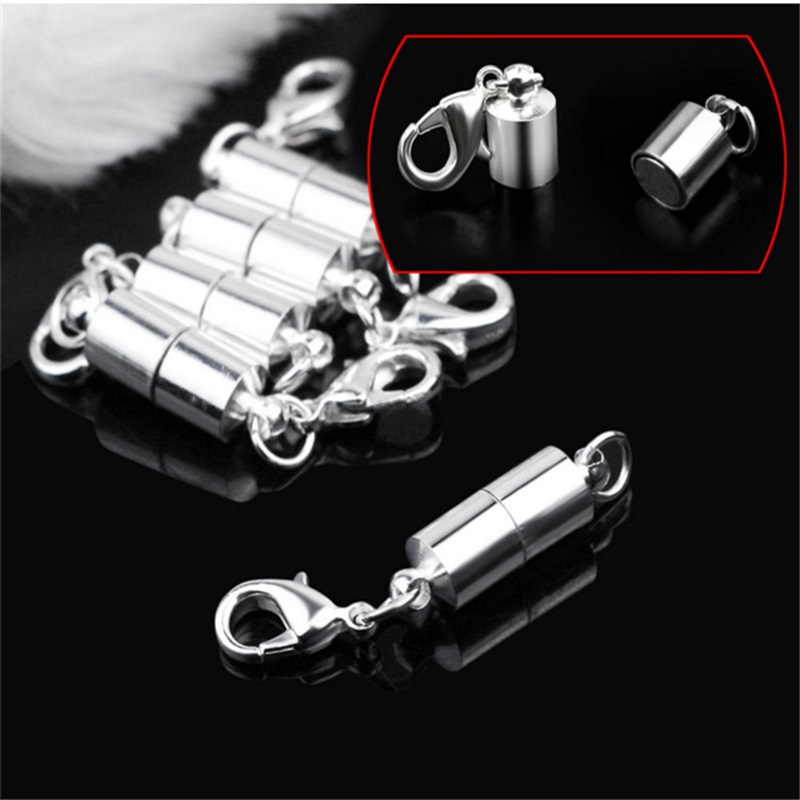 

Silver/Gold Plated Magnetic Magnet Necklace Clasps Cylinder shaped Clasps for Necklace bracelet Jewelry DIY 612 Z2