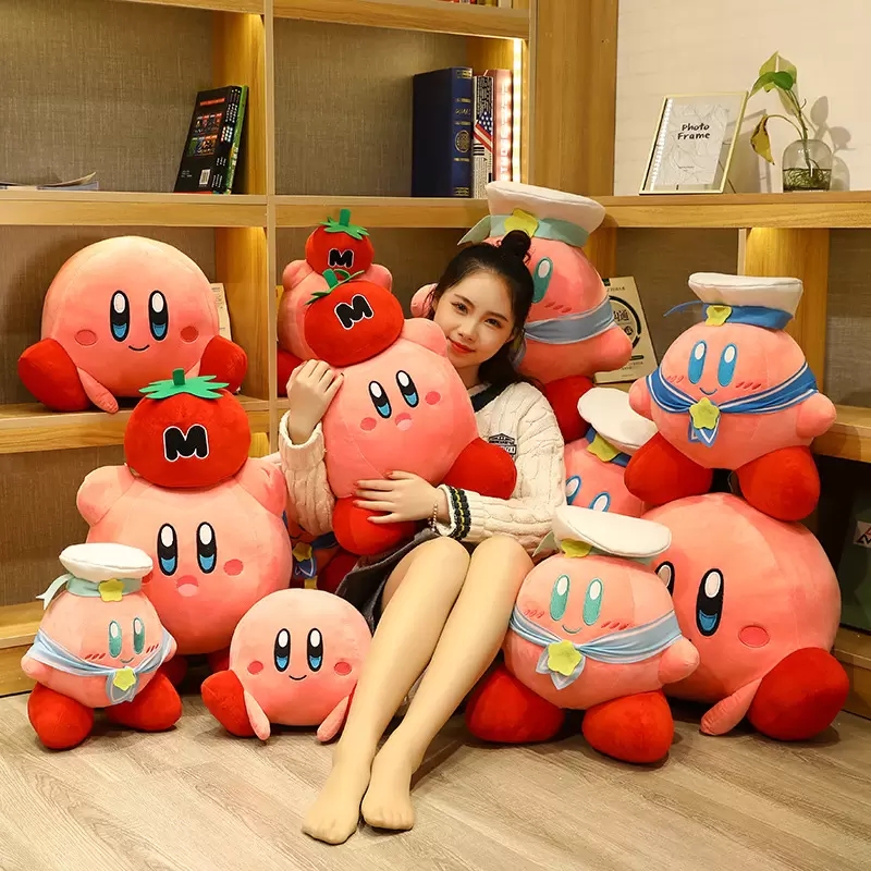 

Game Kirby Adventure Kirby Plush Toy Chef Strawberry Style Soft Doll Stuffed Animals Toys for Children Birthday Gift Home Decor, 32cm