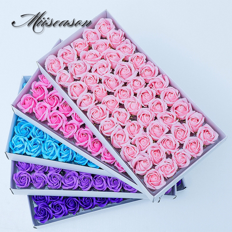 

New Dia 4.5cm Cheap Soap Rose Heads beauty Wedding Vaentines Day Gift Wedding Bouquet Home Decoration Hand Fower Art 26 coor, 001