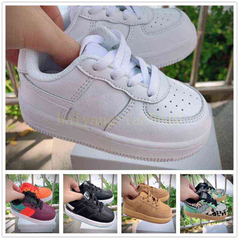 

Kids Classic 1 Designer Shoes High Cut Children Buckle Strap Shoe Chassures One Enfant Sneakers Leather Trainers, Color 1