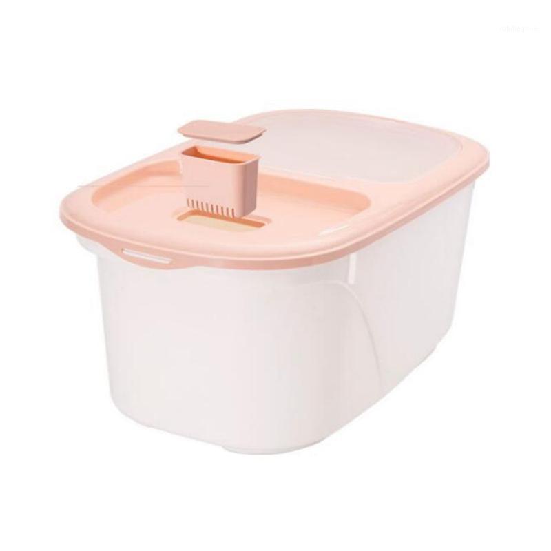 

Storage Bottles & Jars Plastic 10Kg Rice Box Sealed Moisture-Proof Large Capacity Grain Flour Container Kitchen