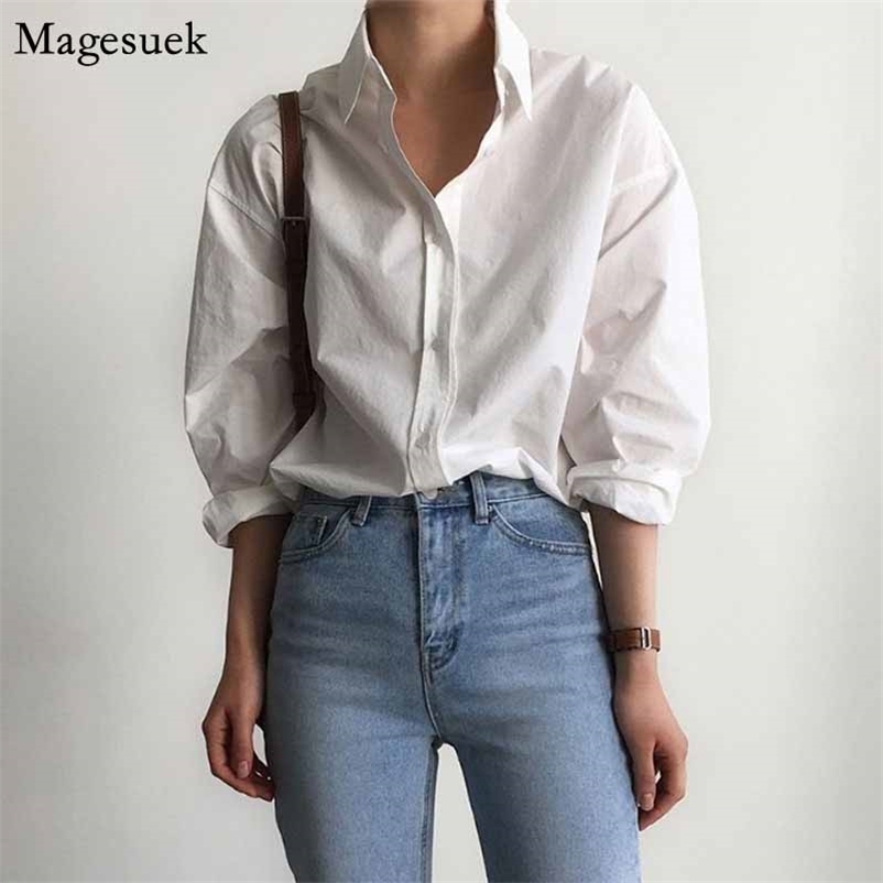 

Women's Shirt Classic Chiffon Blouse Plus Size Loose Long Sleeve Shirts Female Simple Style Tops Clothes Lady Blusas 9700 210518, Black