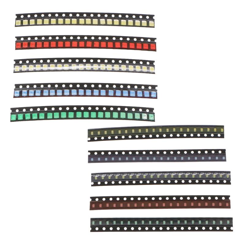 

Car Headlights 200 Pcs SMD LED Diode Lights Assorted Kit(Mini Chip For PCB DC 20mA) Super Bright Lighting Bulb Lamps Electronics Components