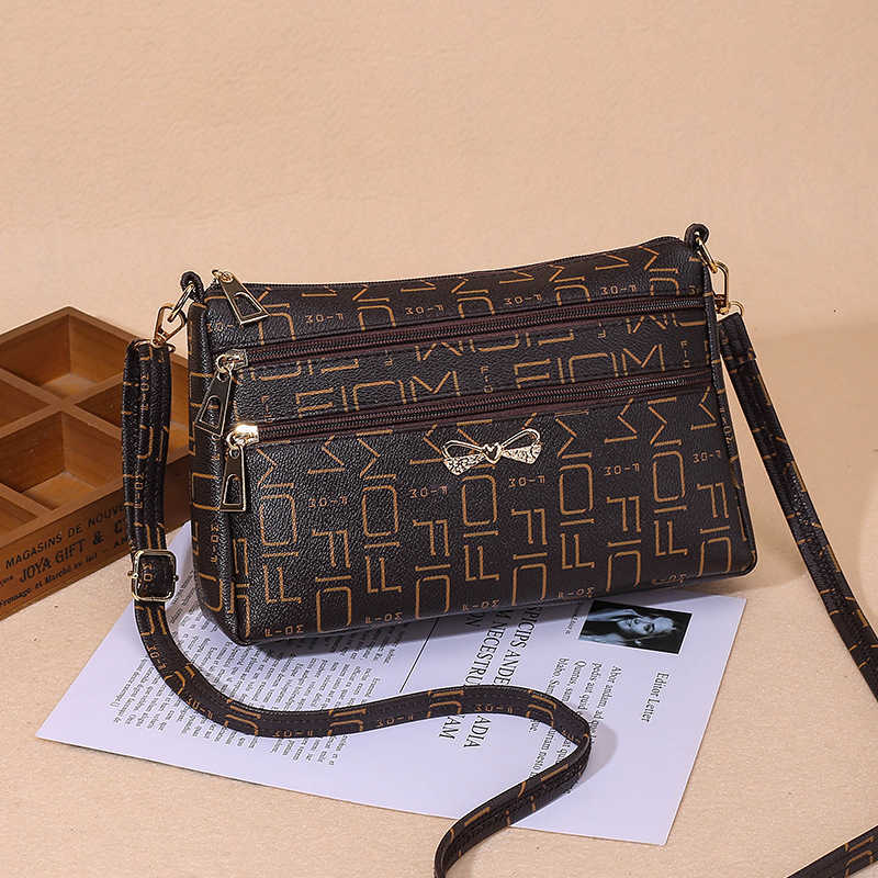 

Women's 2021 Style Satchel Fashion Summer One Shoulder Cross Carrying Middle Aged and Elderly Women's Bag, 8912-1 grid